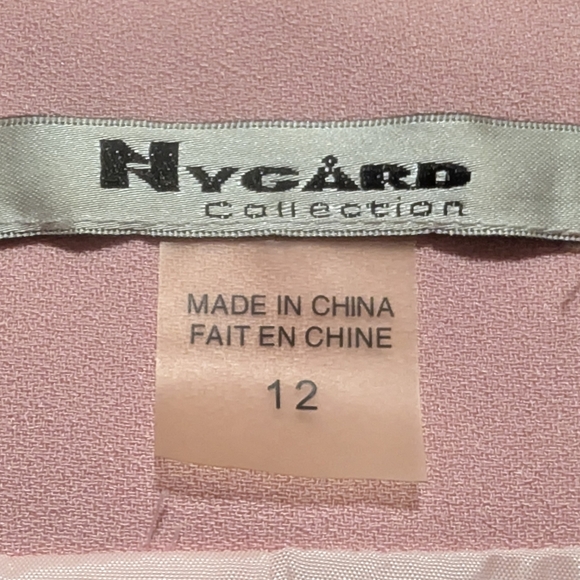 NyGard Collection Blush Pink Ruffle Blazer Size 12 Feminine Career Spring Jacket - Picture 2 of 8